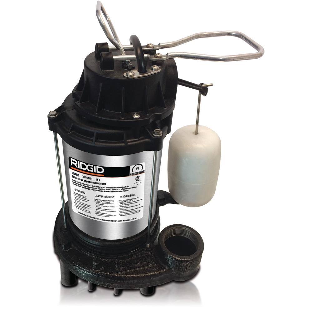 RIDGID 12 HP Stainless Steel Dual Suction Sump Pump 500RSDS