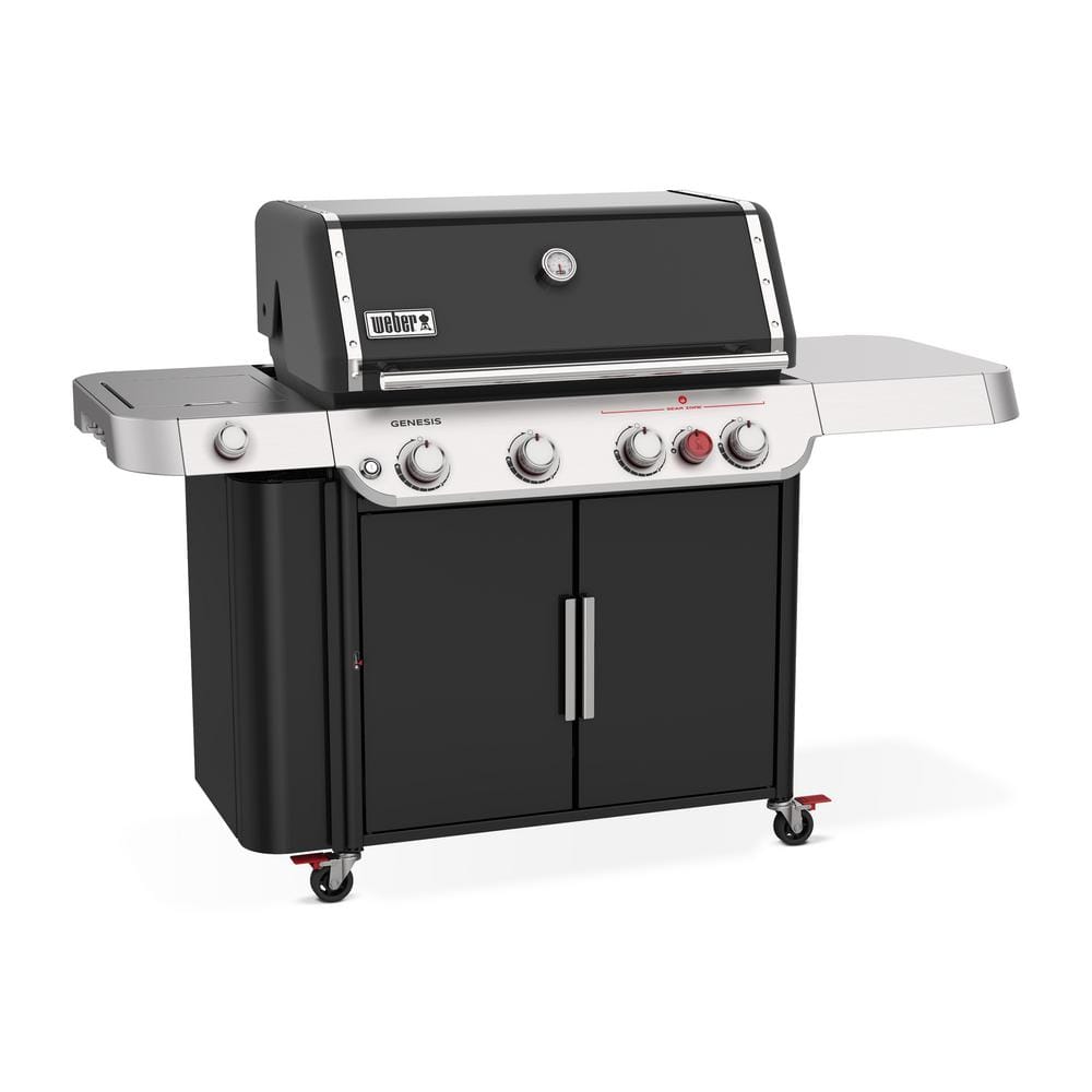 Weber Genesis E-435 4-Burner Propane Gas Grill in Black with Side Burner 36410001