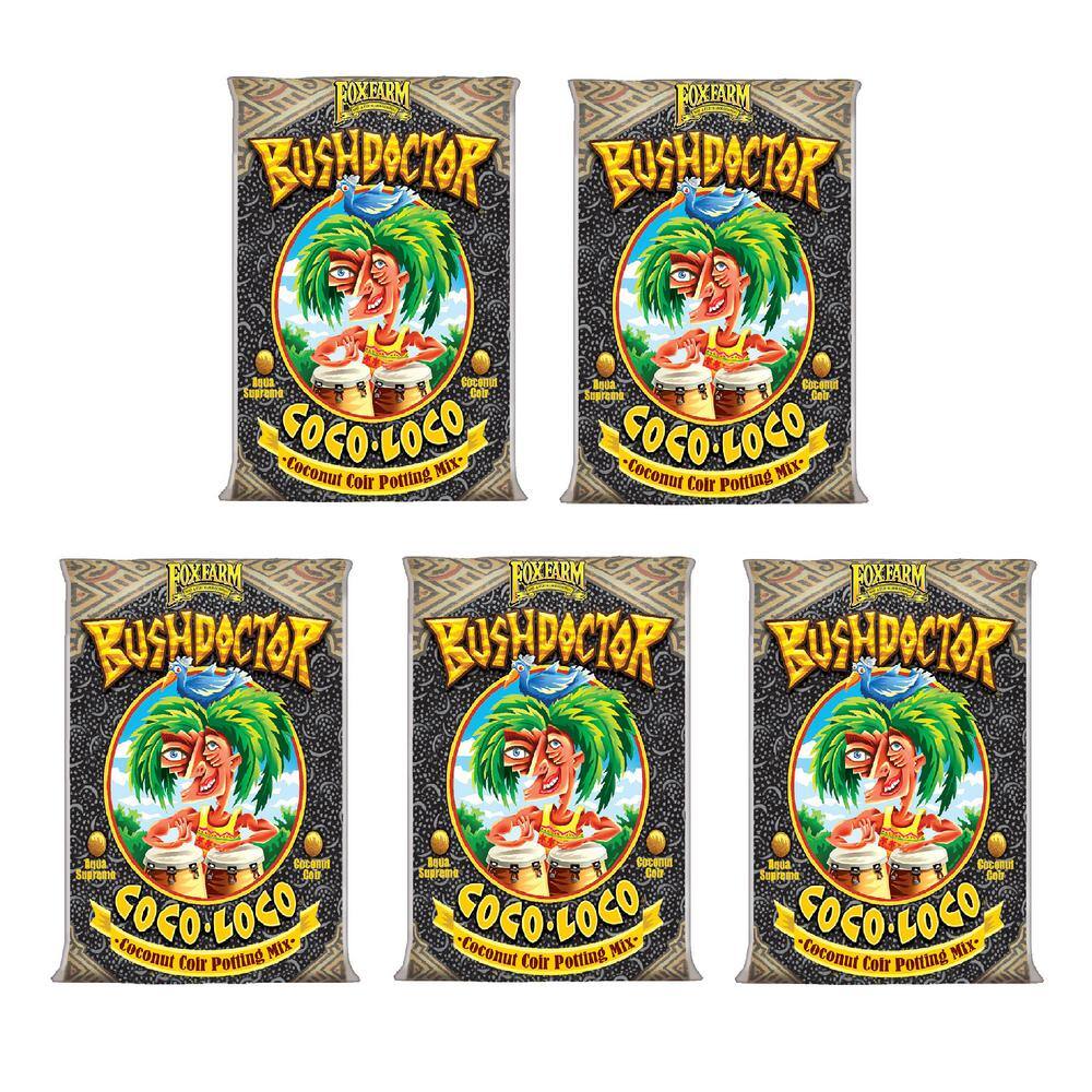 FOXFARM Bush Doctor Coco Loco Garden Potting Soil Mix 2 Cubic Ft. (5 Pack) 5 x FX14100