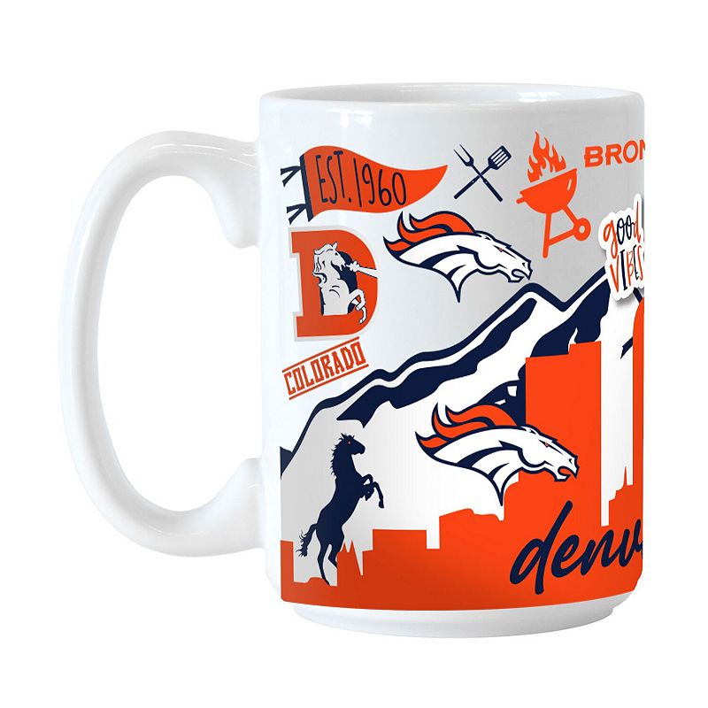 Denver Broncos 15oz. Native Ceramic Mug