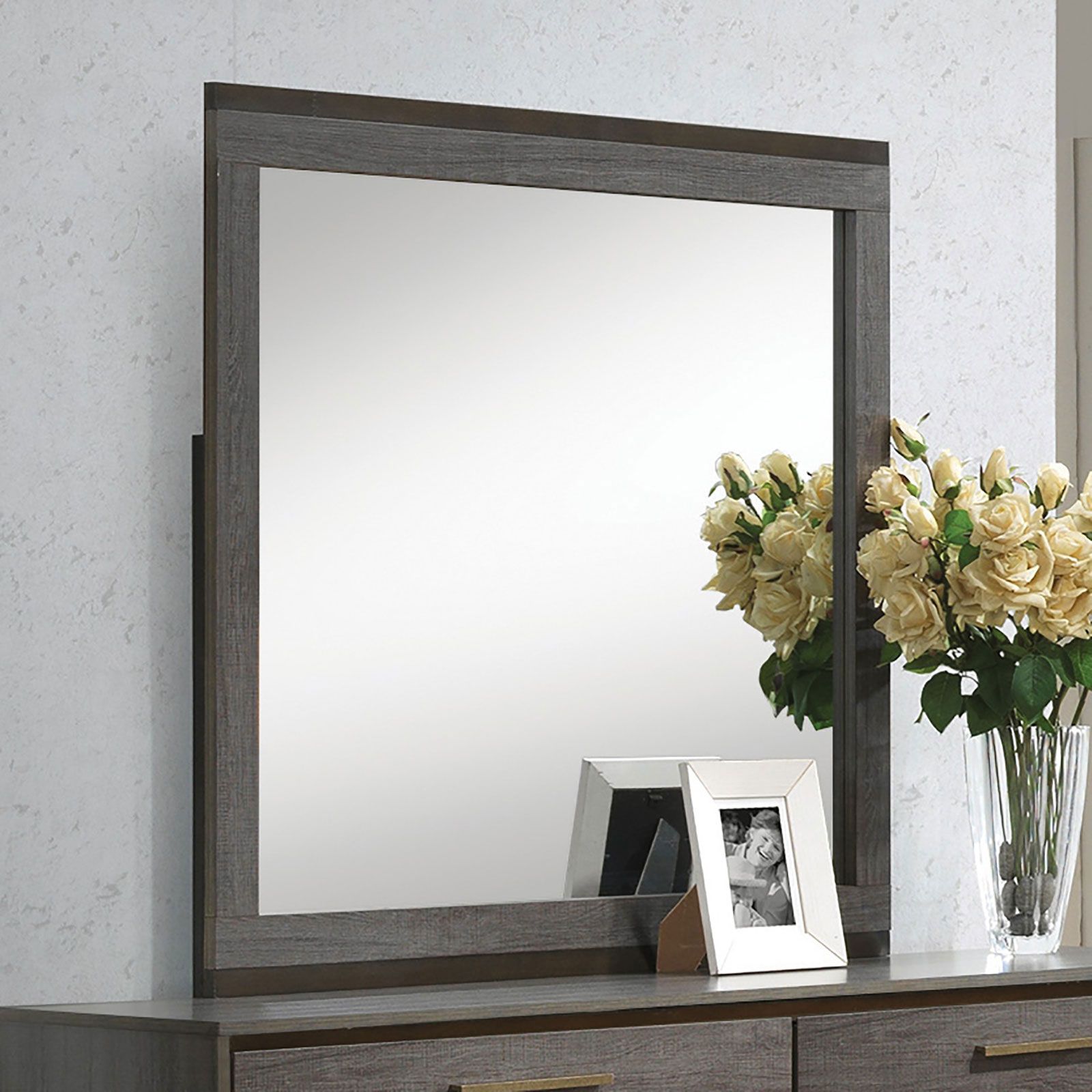 Manvel Mirror  TwoTone Antique Gray