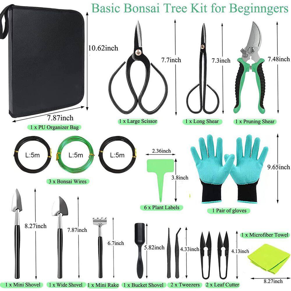 24-Piece Bonsai Tree Garden Tool Set B0B39H8L6J