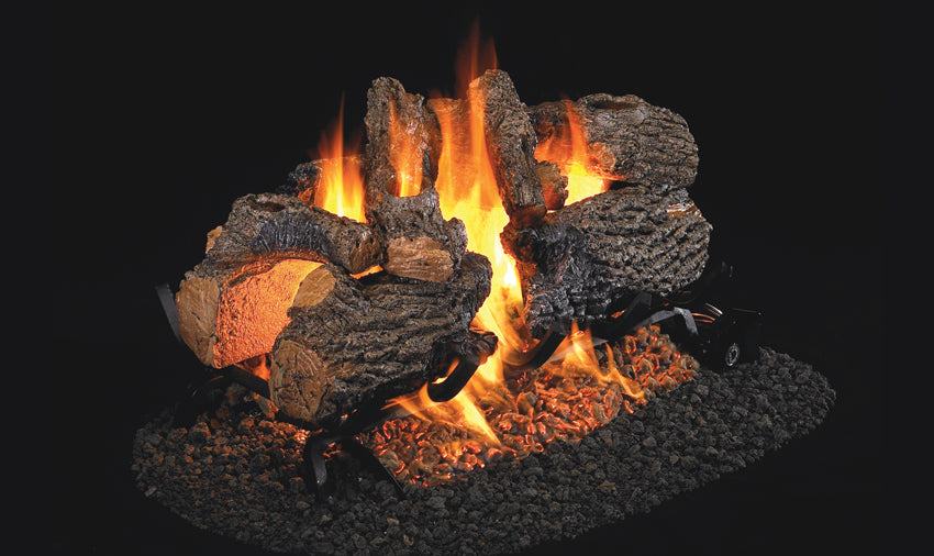 Real Fyre See-Thru Charred Oak 16- 30 Gas Log/Burner Kit