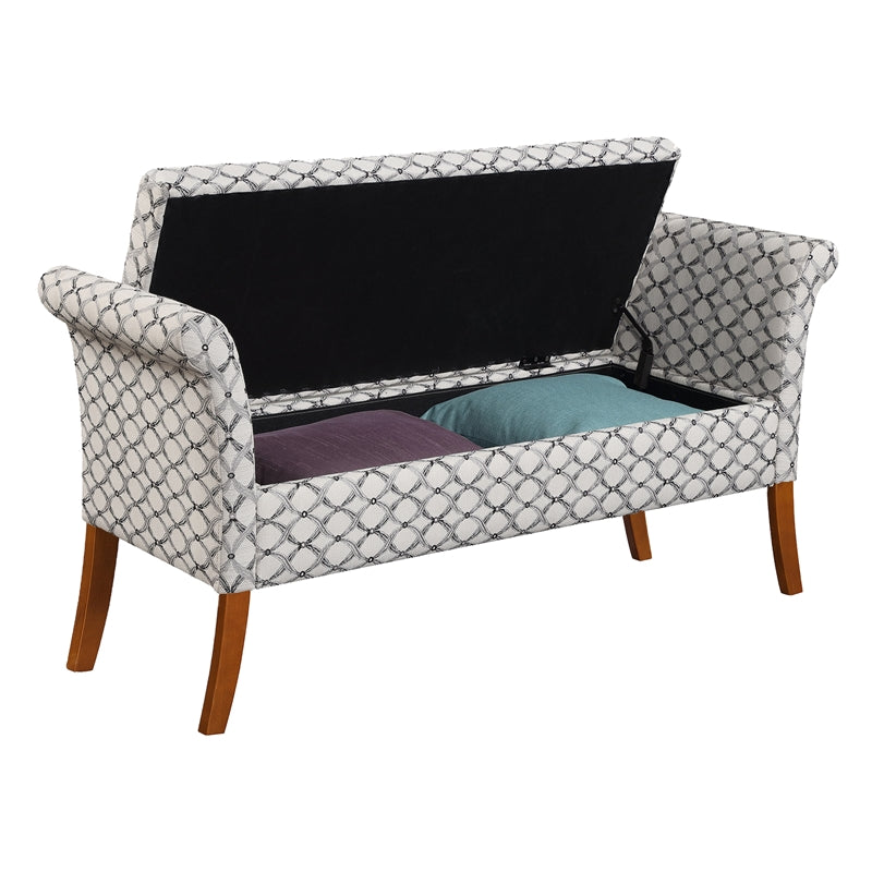 Home Square 2 Piece Garbo Fabric Bedroom Bench Set in Ribbon Multi-Color