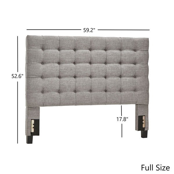 Briella Button Tufted Linen Upholstered Headboard iNSPIRE Q Modern - - 13620207