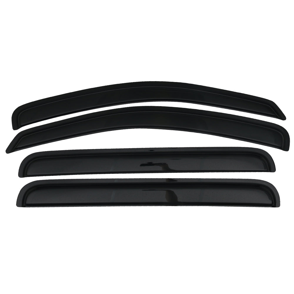 Ikon Motorsports Compatible with 04-10 Dodge Durango Acrylic Window Visors Vent Deflector Rain Guard 4Pc Set Outside Mount 2004 2005 2006 2007 2008 2009 2010