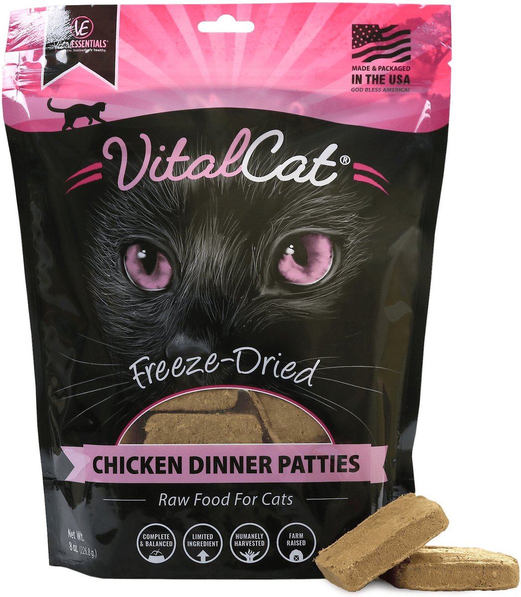 Vital Essentials Dinner Patties Chicken Freeze Dried Cat Food