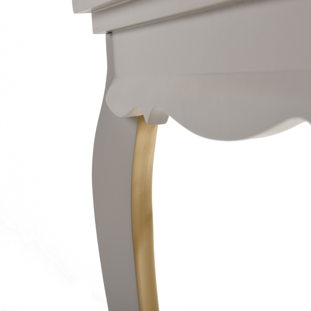 Dann Foley Lifestyle End Table White and Gold Finish   Traditional   Side Tables And End Tables   by StyleCraft  Houzz