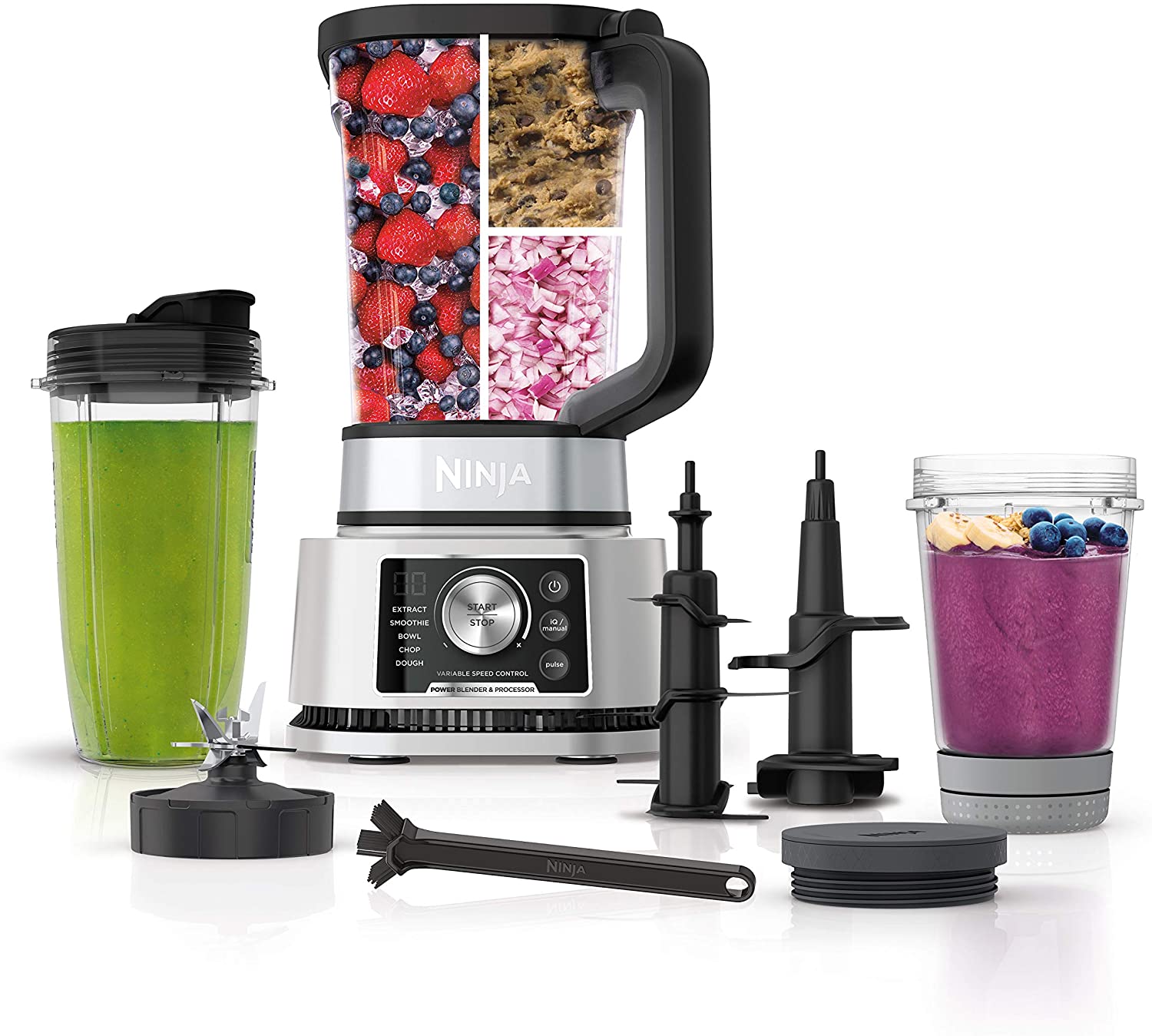 Ninja SS351 Foodi Power Blender & Processor System with Smoothie Bowl Maker