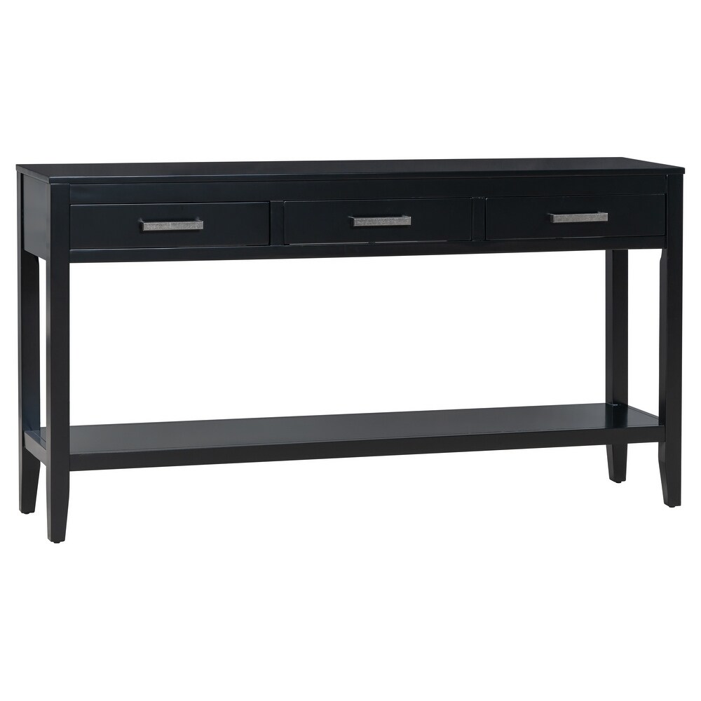 Modern Console Table  Sofa Table with 3 Drawer and 1 Shelf  Entrance Table