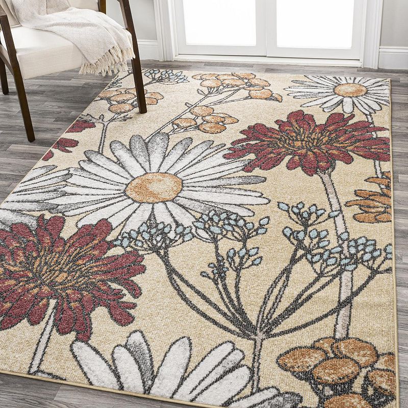 Dizi Modern Flower Rug