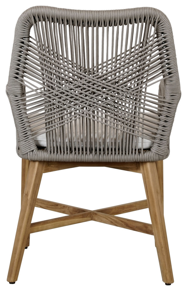 Marley Outdoor Dining Chair Ash Gray   Beach Style   Outdoor Dining Chairs   by Kosas  Houzz