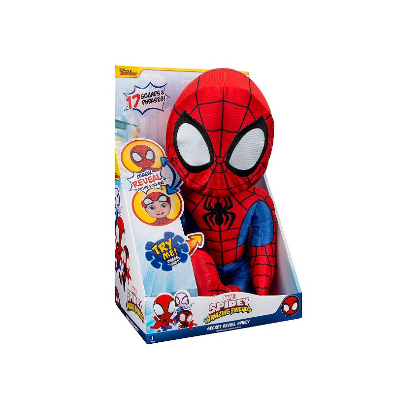 Marvel Spidey and His Amazing Friends Secret Reveal Spidey Plush