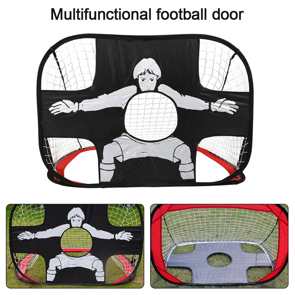 Willstar Pop Up Kids Football Goal Net Foldable Football Goal， Outdoor Portable Strong Sport Training Nets for Backyard Soccer Nets Sports