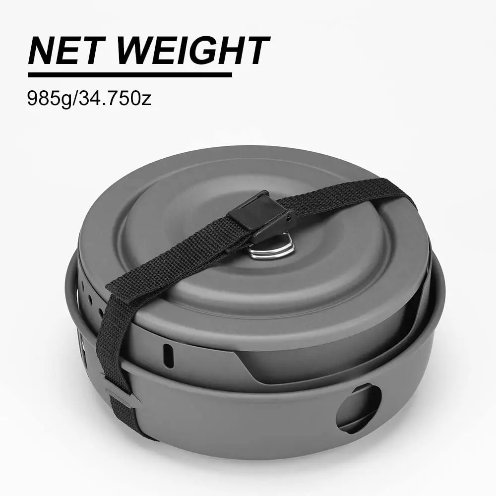 NPOT Camping Cookware  Portable Camping Stove with 2L Pot and Windshield Outdoor Cooking Set for Backpacking Hiking Picnic BBQ