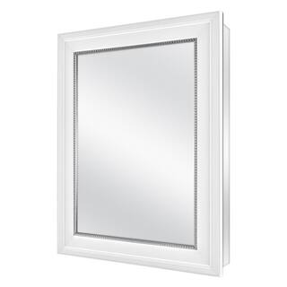 Home Decorators Collection 20 in. x 26 in. Fog Free Recessed or Surface Mount Medicine Cabinet in White with Mirror 83017