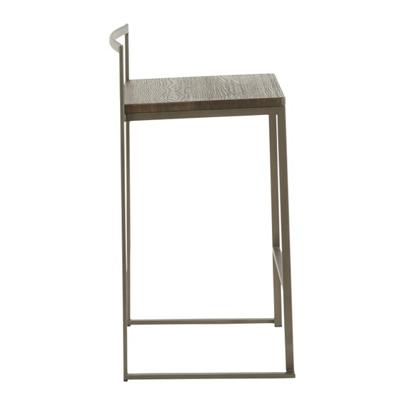 Fuji Industrial Stackable Counter Stool in Antique...