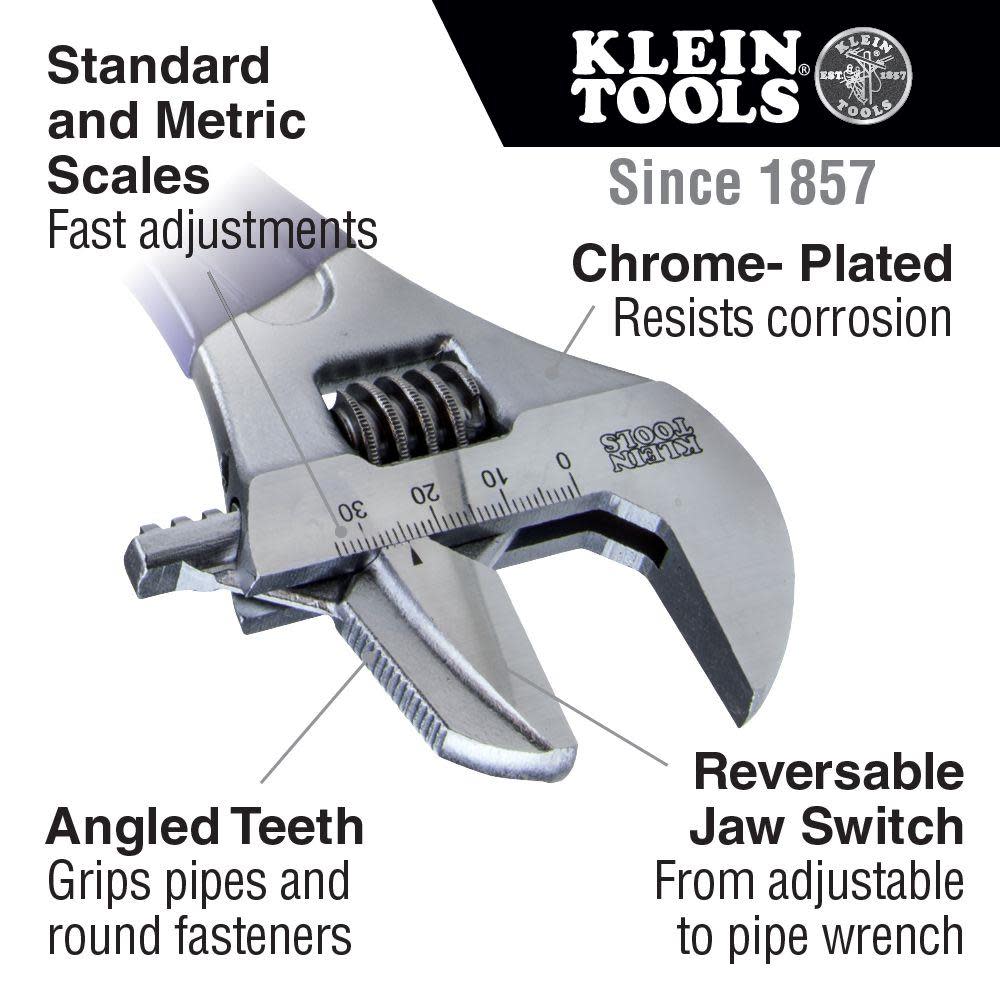 Reverse Jaw/Adjust Pipe Wrench ;