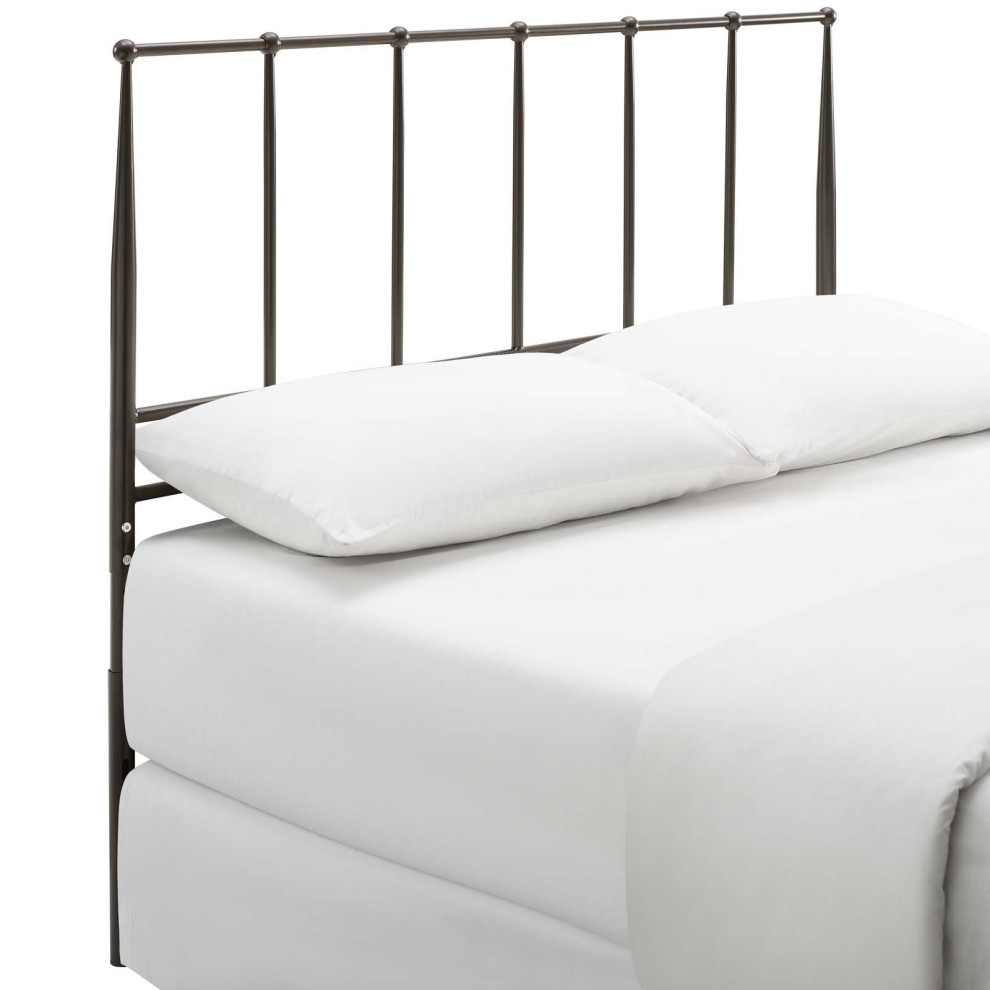 Kiana Queen Metal Stainless Steel Headboard   Transitional   Headboards   by Modway  Houzz