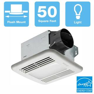 Delta Breez Integrity Series 50 CFM Ceiling Bathroom Exhaust Fan with Dimmable LED Light ENERGY STAR ITG50LED