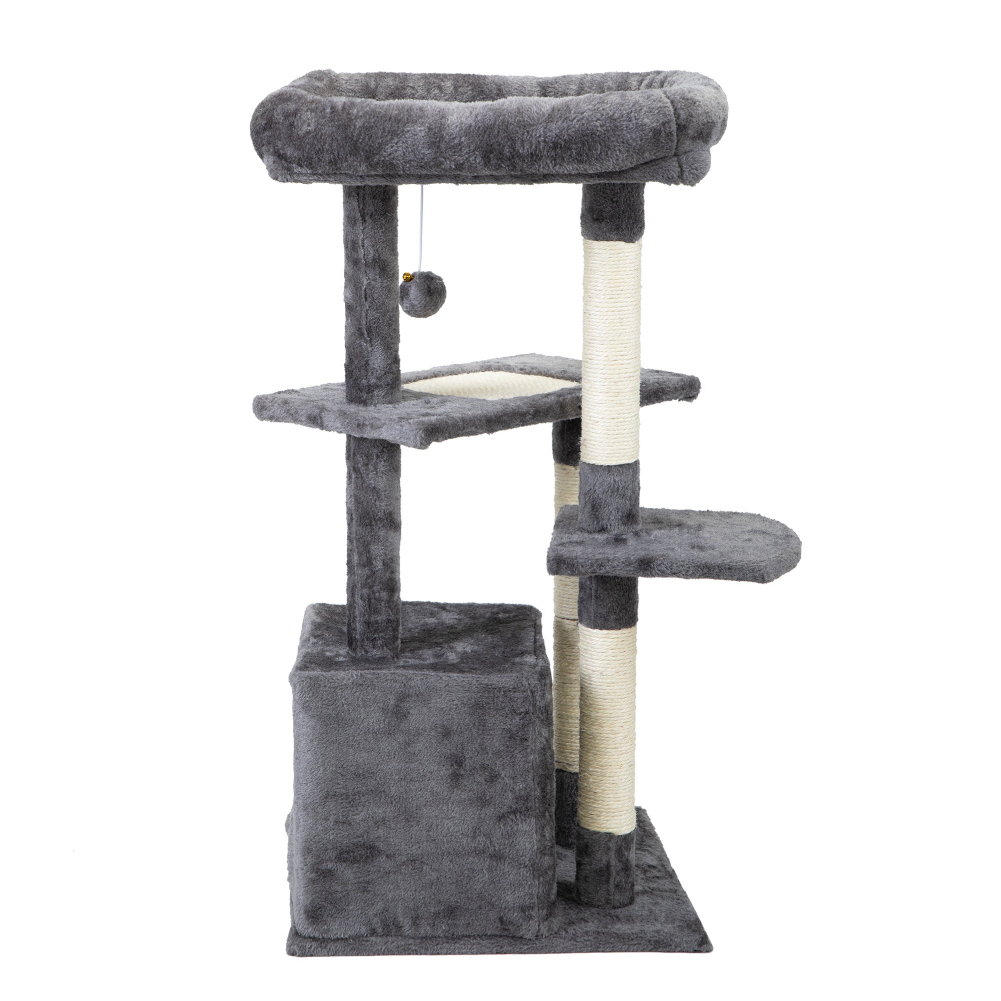 Double Level Cat Tree Stand House Furniture Kittens Activity Tower Posts Kitty Pet Play House