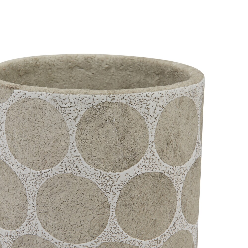 Terra cotta Planter with Wax Relief Dots   4.8\