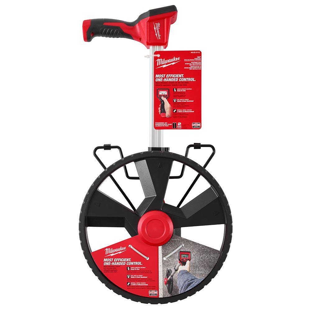 MW 12 in. Digital Measuring Wheel with 100 ft. Closed Reel Long Tape Measure 48-22-5112-48-22-5101