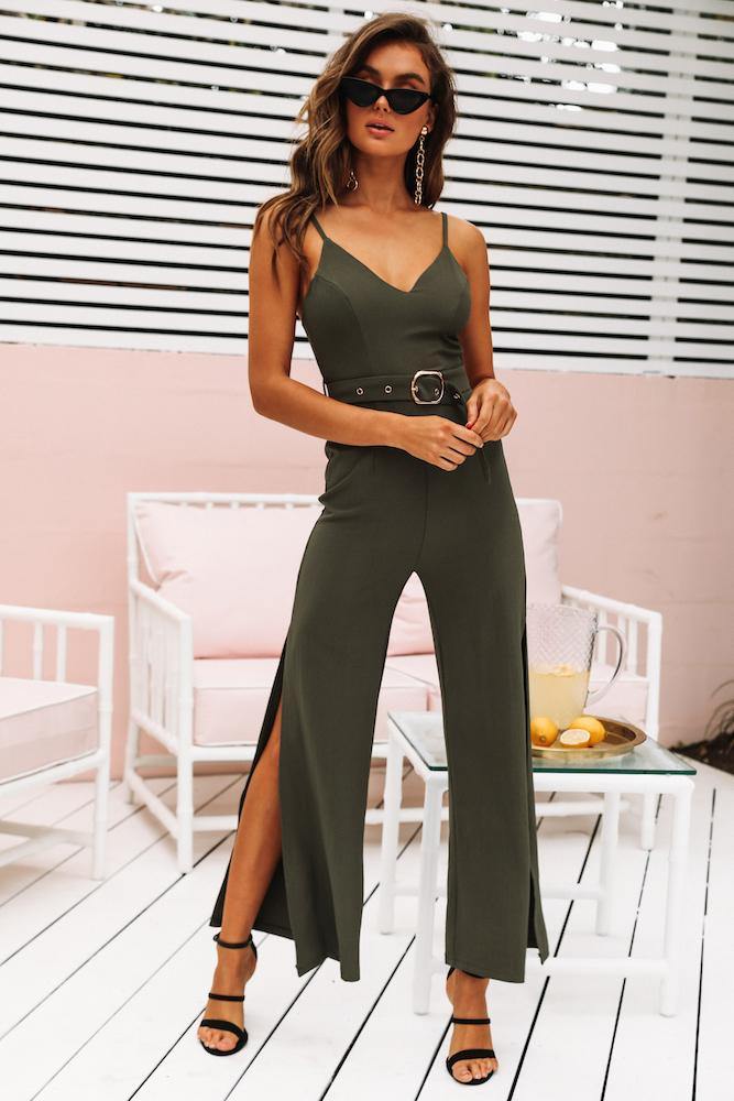 No Tricks Jumpsuit Khaki