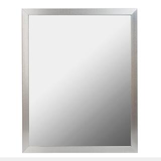 CRAFT + MAIN Reflections 24 in. W x 30 in. H Single Framed Wall Mirror in Brushed Nickel AM2430P-BN