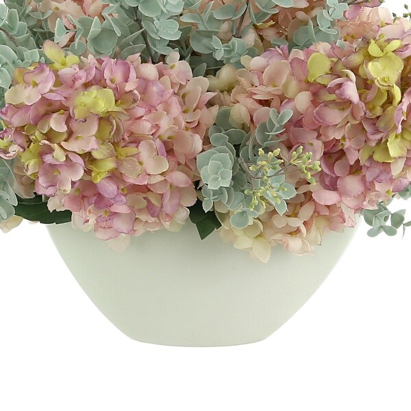 Cone Hydrangea and Eucalyptus Floral Arrangement