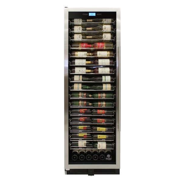 141-Bottle Single-Zone Backlit Panel Wine Cooler