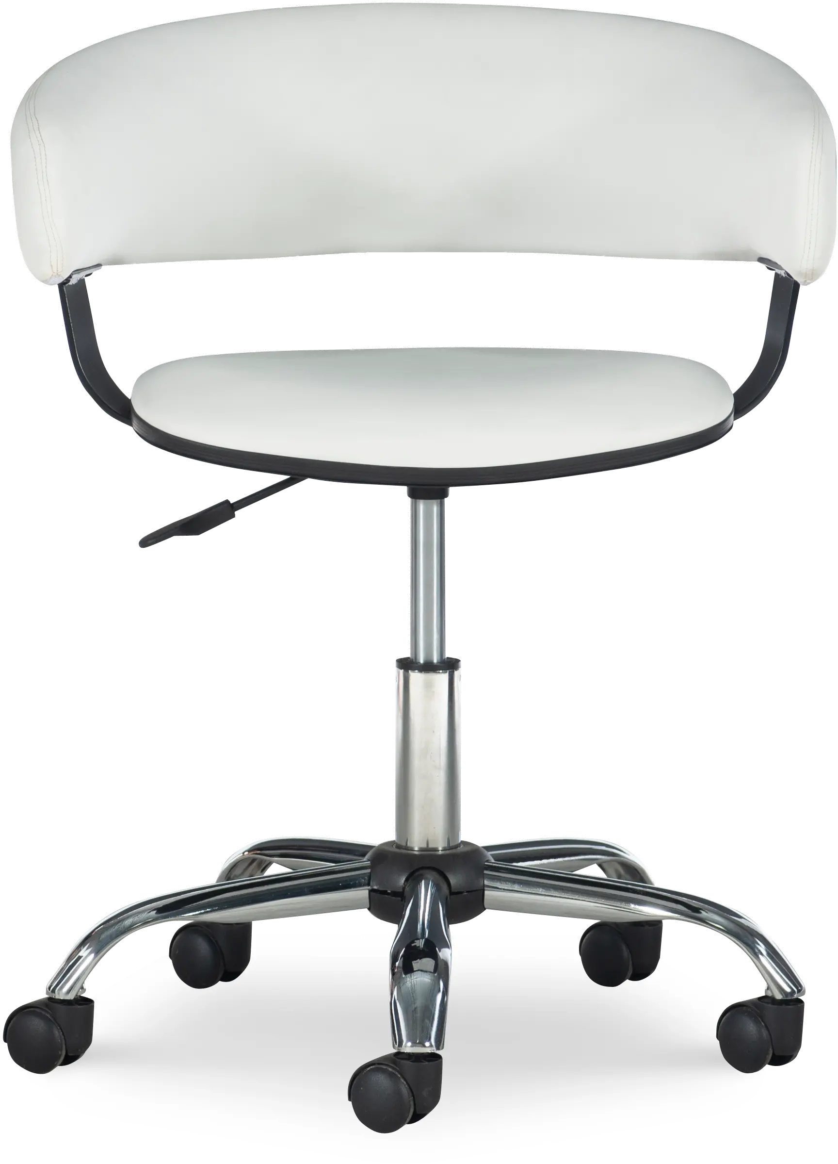 Devan White Pu Barrel Abs Office Chair