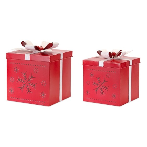 Metal Present Decor (Set of 2)