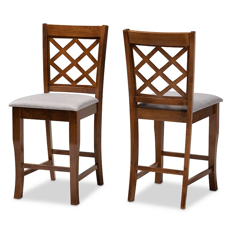 Baxton Studio Aria Pub Counter Stool 2-piece Set