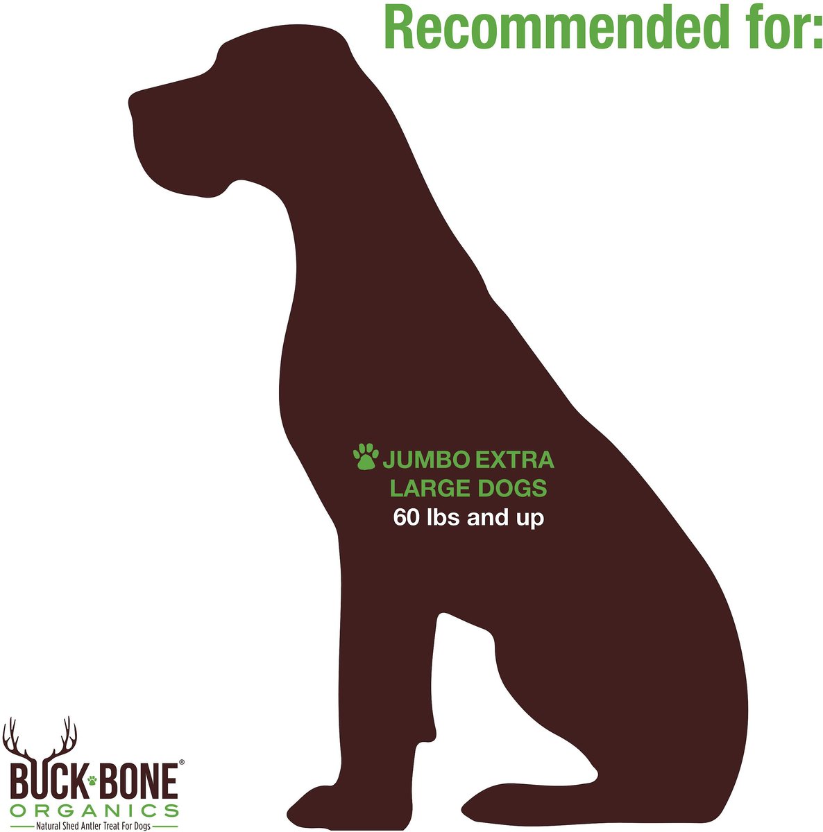 Buck Bone Organics Jumbo Split Elk Antler Dog Treats