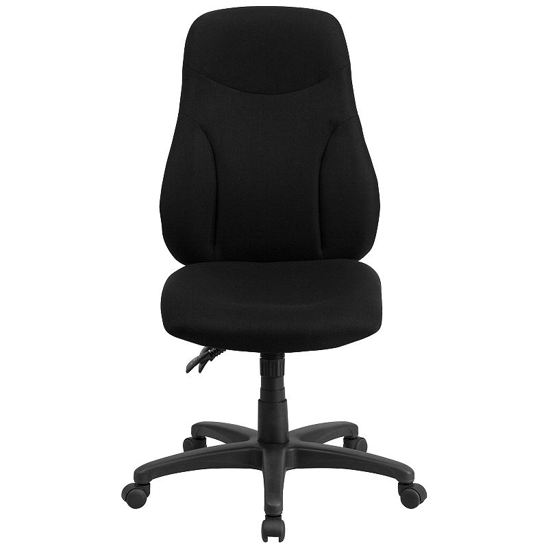 Emma and Oliver High Back Black Fabric Multifunction Swivel Ergonomic Task Office Chair