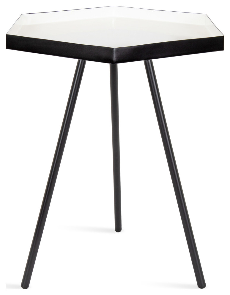 Kashvi Hexagon Side Table   Midcentury   Side Tables And End Tables   by Uniek Inc.  Houzz