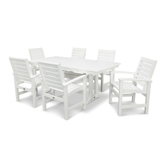 Polywood Signature 7-Piece Farmhouse Dining Set with Trestle Legs PWS333-1