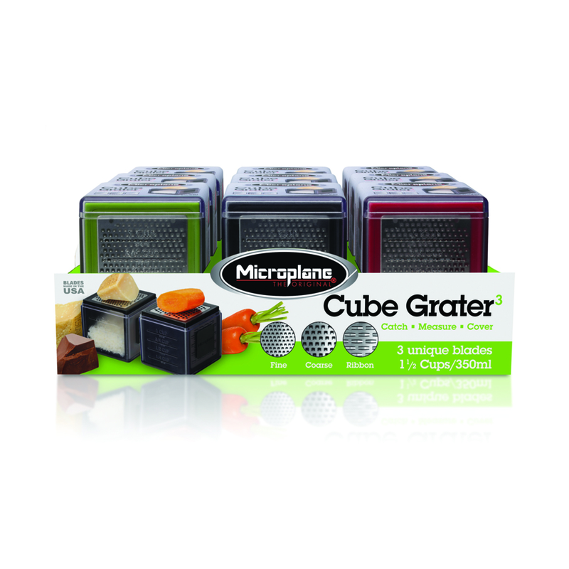 Microplane Assorted Colors Plastic/Stainless Steel Cube Grater