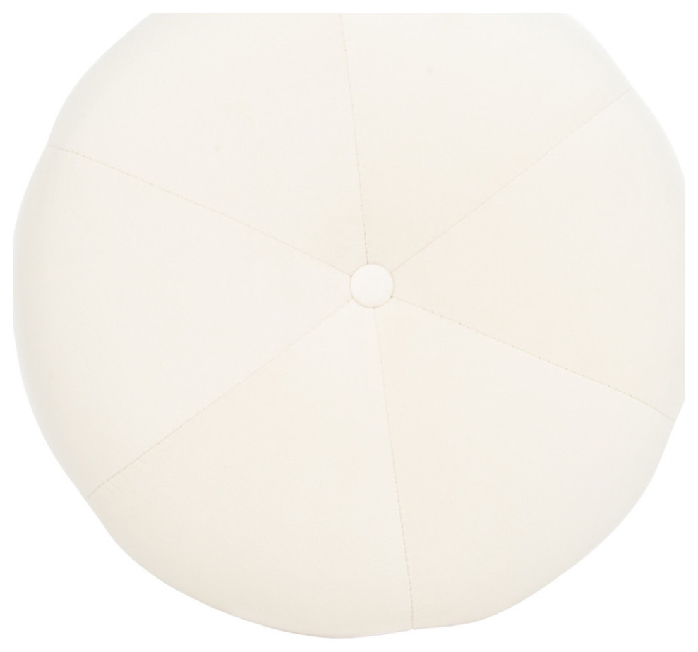 Sofia Round Tufted Ottoman Cream   Contemporary   Footstools And Ottomans   by V.S.D Furniture  Houzz