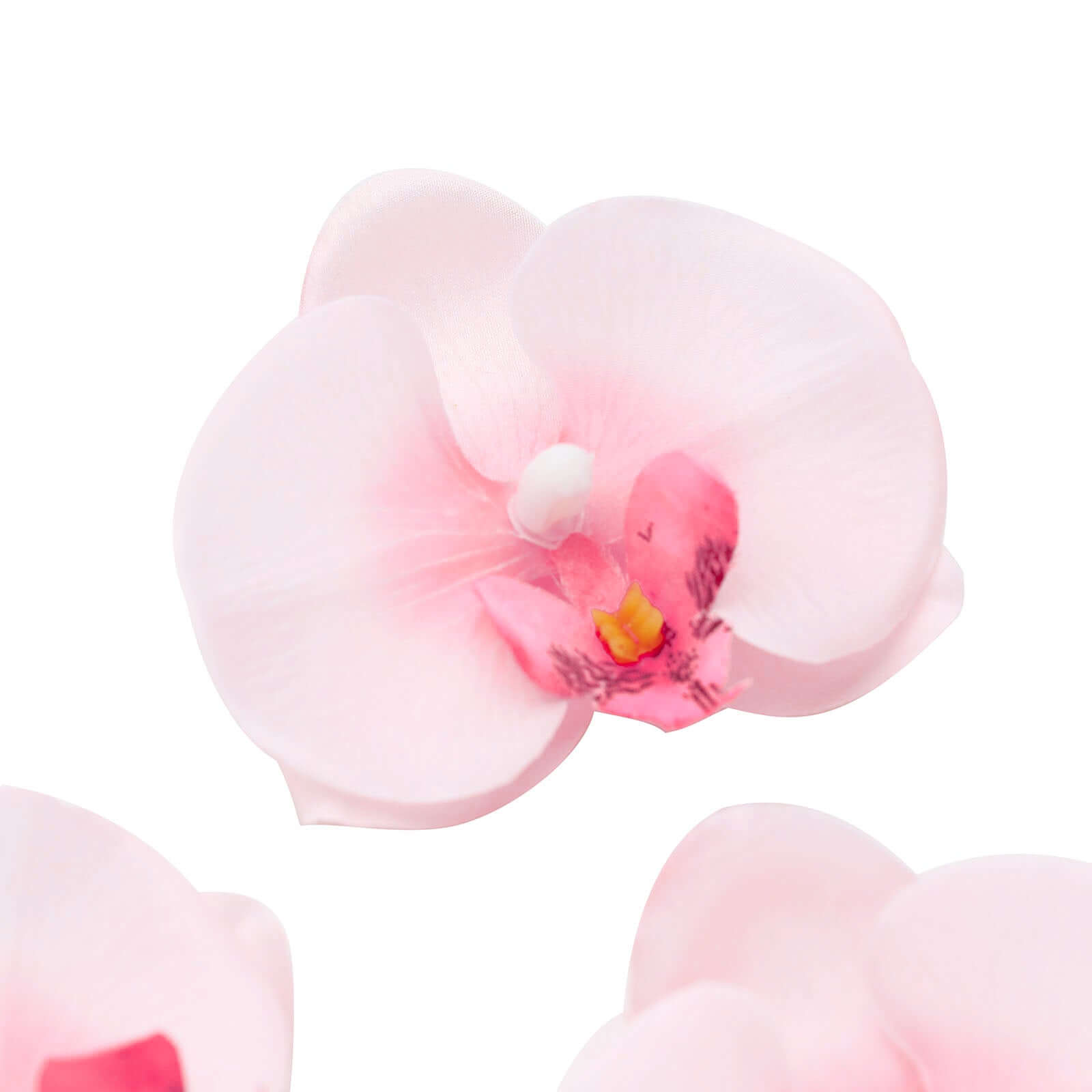 20 Flower Heads Pink Artificial Silk Orchids DIY Crafts 4