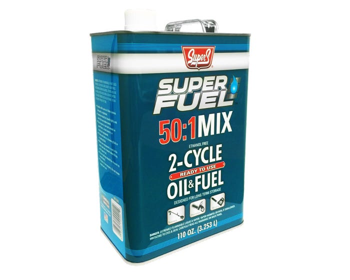 Super S Super Fuel Pre-Mixed 50:1 2-Cycle Fuel， 110 oz.