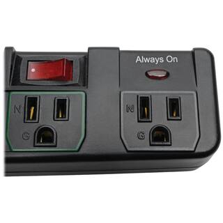 Tripp Lite ECO-Surge 7-Outlet 6 ft. with 6 Individually Controlled Outlets Surge Protector TLP76MSGB