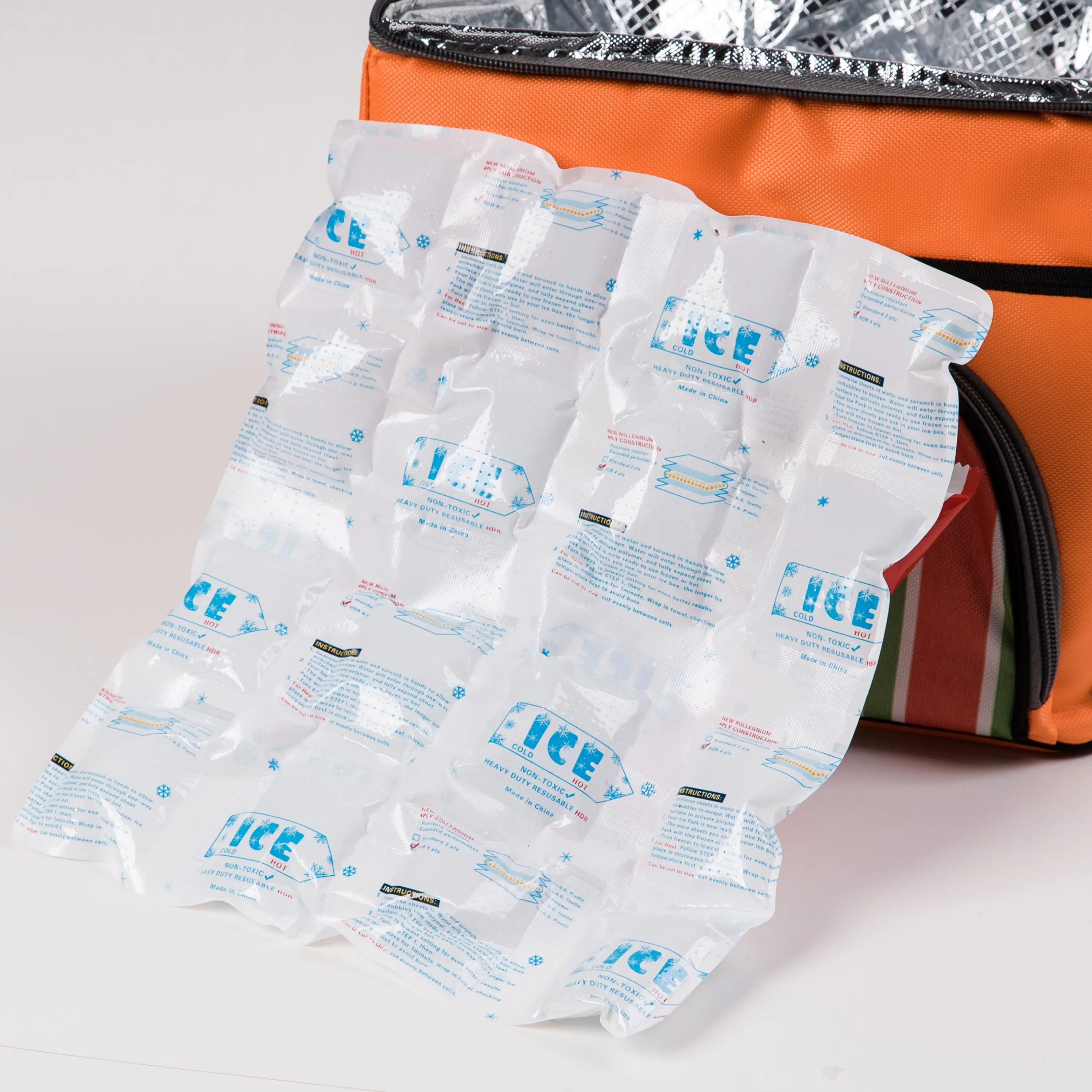 44*29 cm 4*6 cells soak ice pack gel high efficiency water absorbent ice pads for fresh frozen food wine cans transport