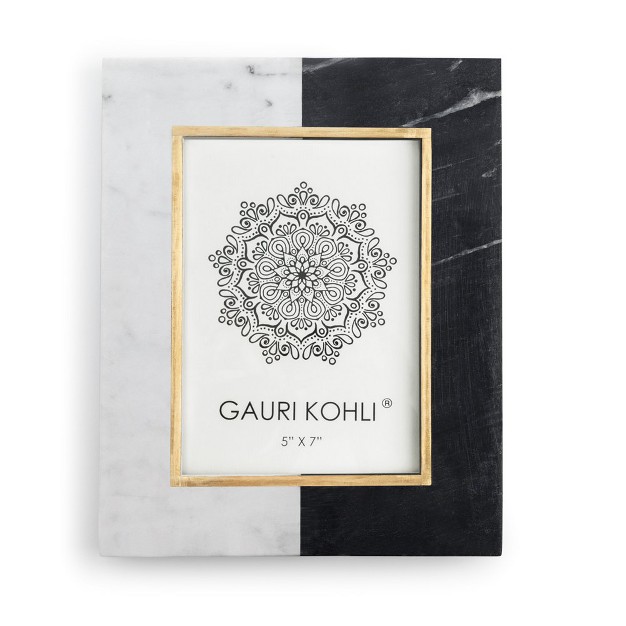 Gauri Kohli Bellissimo White Black Marble Picture Frame