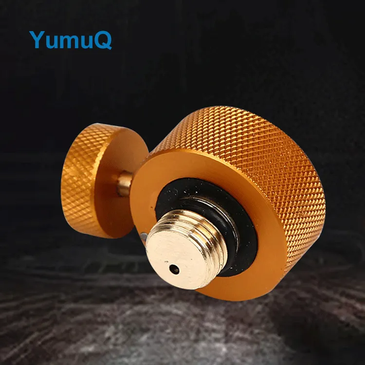 YumuQ Stainless Steel + Copper Camping Gas Refill Adapter Filling Butane Canister For Outdoor Hiking Equipment Propane