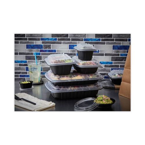 Pactiv EarthChoice Entree2Go Takeout Container | 64 oz， 11.75 x 8.75 x 2.13， Black， 200