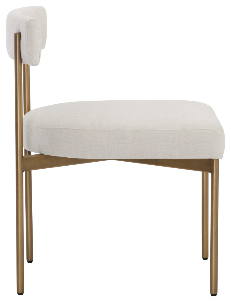 Seneca Dining Chair  Antique Brass  Danny Ivory  Set of 2   Midcentury   Dining Chairs   by Sunpan Modern Home  Houzz