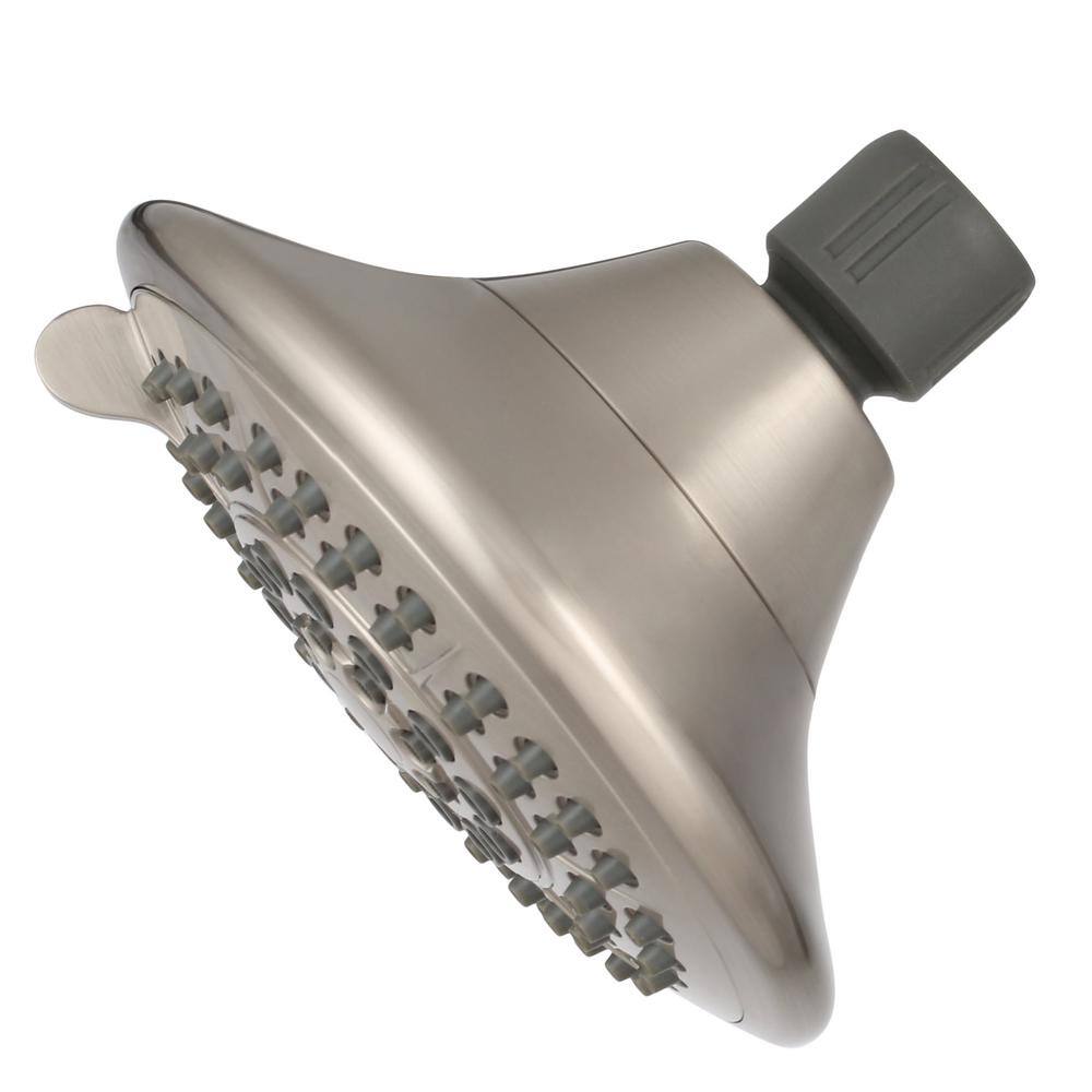 Delta 5-Spray Patterns 1.75 GPM 4.94 in. Wall Mount Fixed Shower Head in Spotshield Brushed Nickel 75554CSN