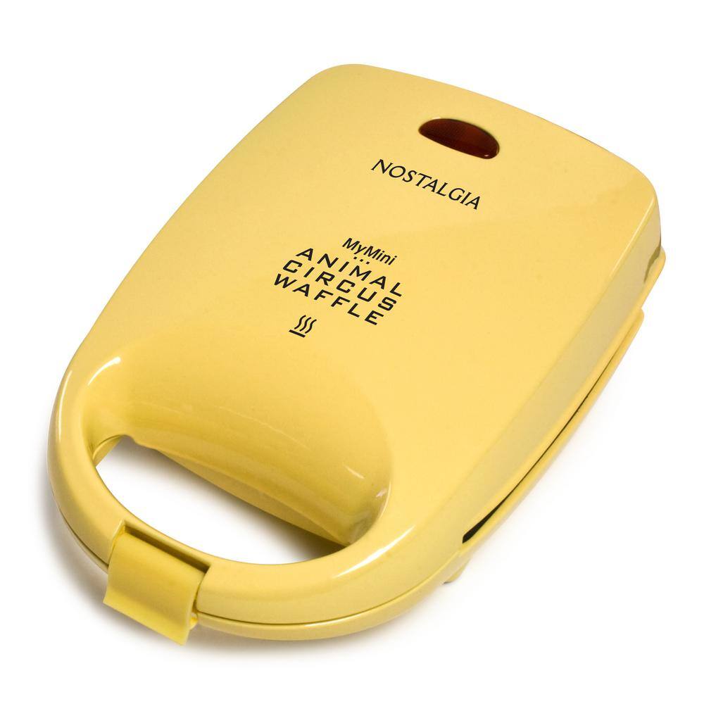 Nostalgia 520 W 4-Waffle Yellow Animal Circus Waffle Maker MANWFL4YW